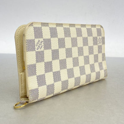 Louis Vuitton Damier Azure Portefeuille Antholite Long Wallet N63072 White