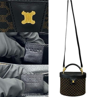 Celine Macadam Blason Pattern Triomphe Logo Hardware Leather 2-Way