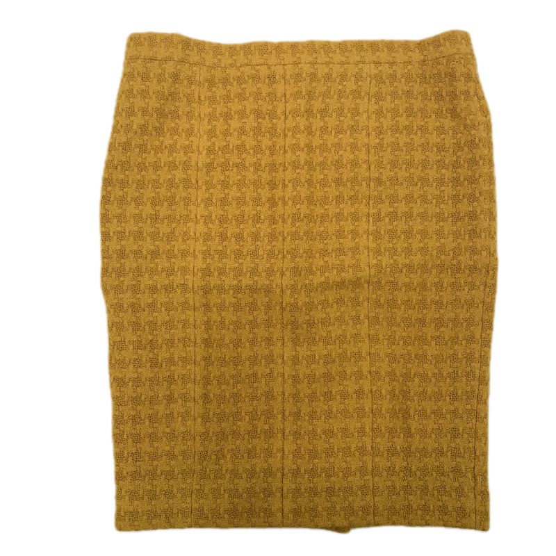 Chanel Coco Mark Tweed Skirt P5918v04417 Yellow Size 42