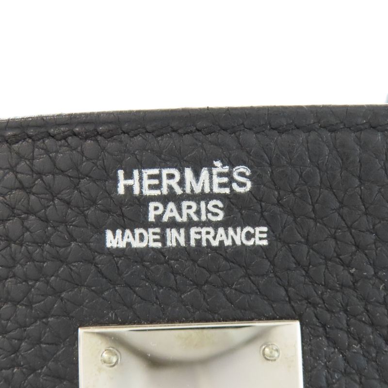 Hermes Birkin 40 Silver Hardware Handbag Taurillon Women