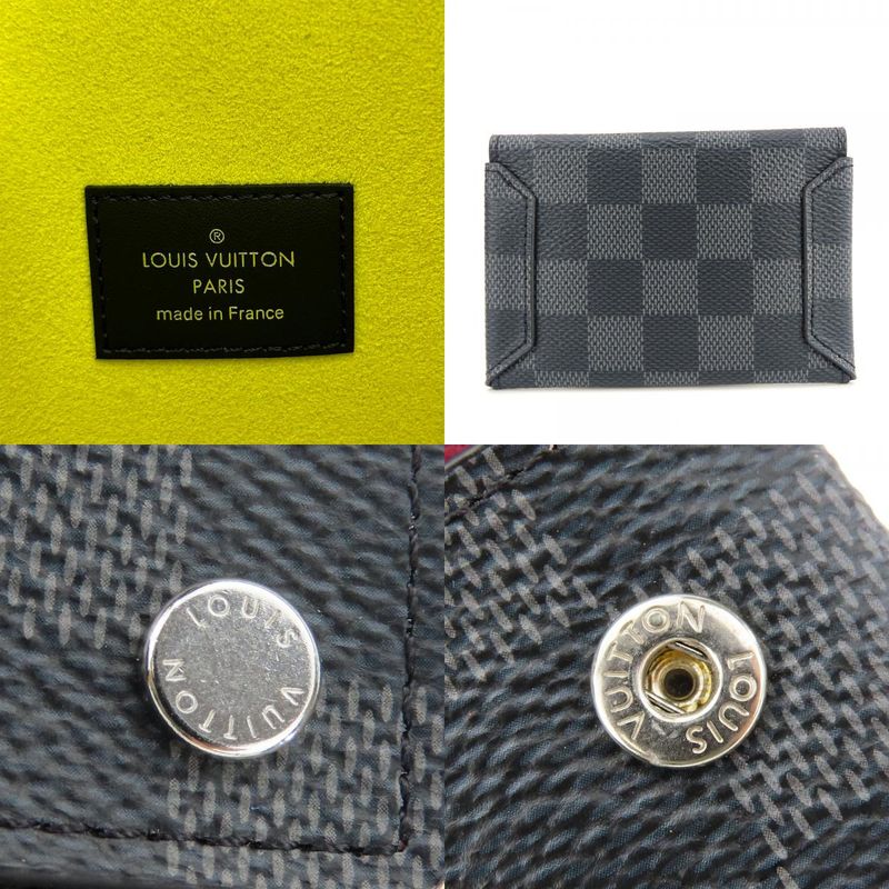 Louis Vuitton Second Bag Alpha Triple Pouch N60255 Damier Graphite Gray Black