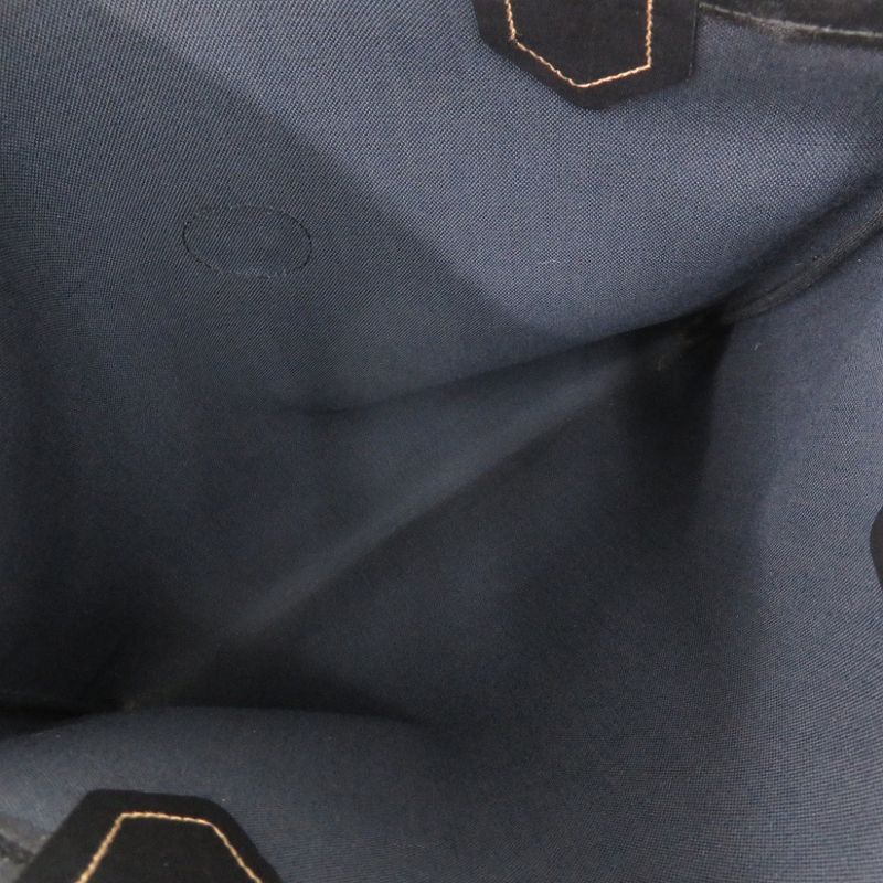 Gucci Old Gucci Sherry Line Micro GG 002-63-0048 PVC Black Tote Bag Black 0769