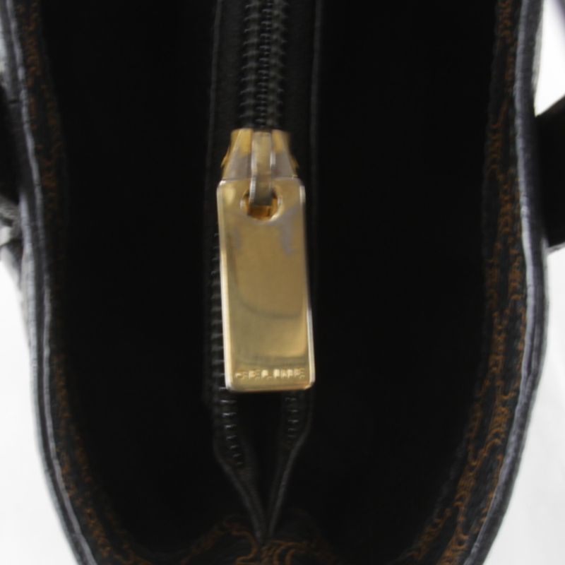 Celine Macadam Pattern Dm00/2 Tote Bag Pvc/leather Brown Basic Chic