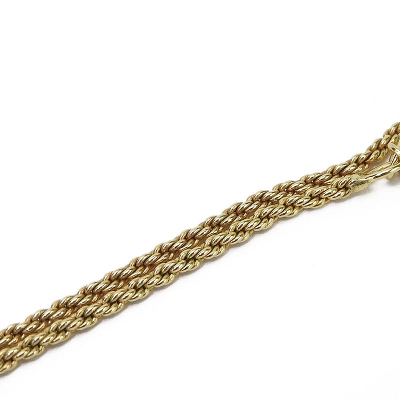 Christian Dior Necklace Metal Gold Silver Plated Accessories Logo Ladies Women
