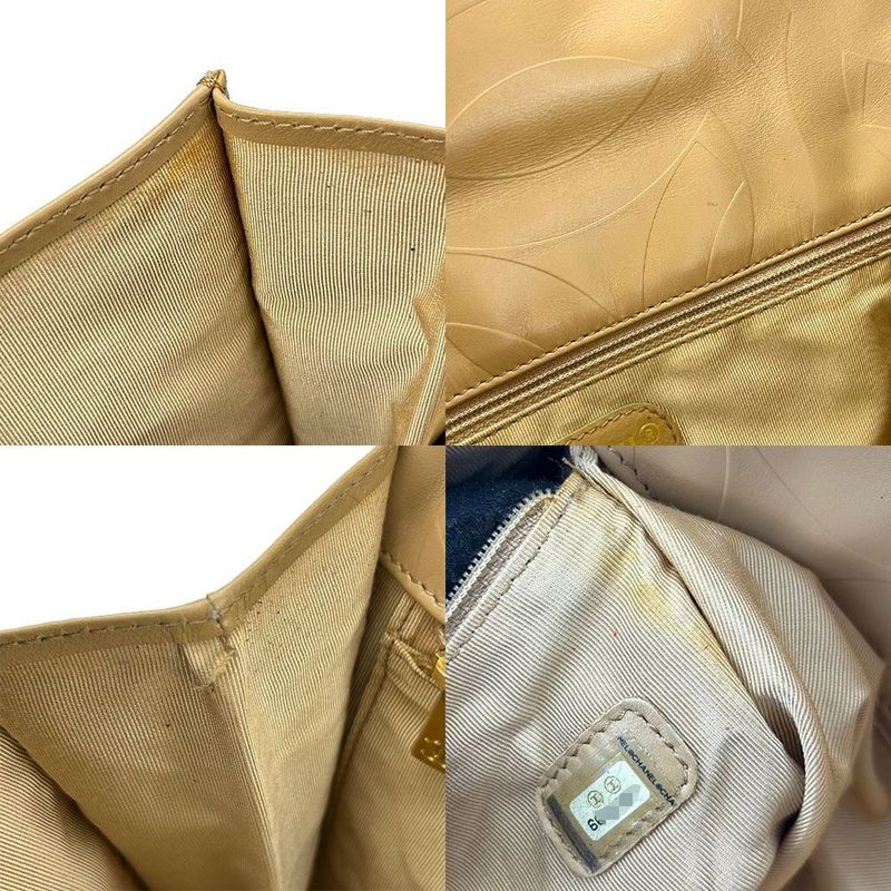 Chanel Shoulder Bag Crossbody Cocomar Cles Leather Cocomar Cles Leather 6 Beige