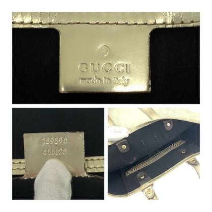 Gucci White Gold Hardware GG Supreme Canvas 189896 Tote Bag Shoulder Bag Women