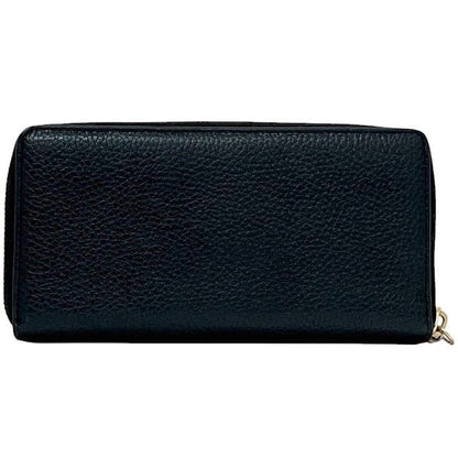 Gucci Round Zipper Long Wallet Black Interlocking 598147