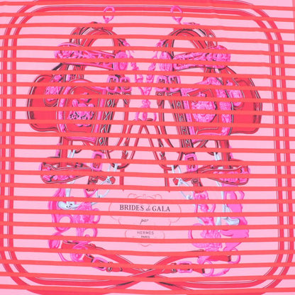 Hermes Brides De GALA Brides De Gala Ceremonial Maitre D' 100% Silk Scarf Red