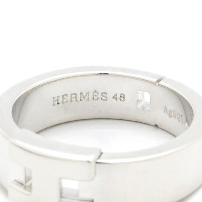 Hermes Ring Hera Cles S Ring Silver 925 Silver #48 (Jp8) Sv925 Ag925 H Motif