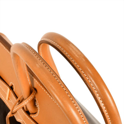 Hermes Birkin 35 Handbag Amazonia Vache □C Engraved Dark Brown Gold Hardware