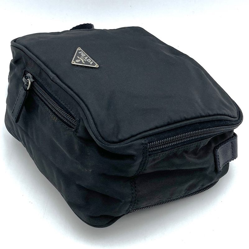Prada Mini Shoulder Bag Waist 2way Black Nylon Ladies Men Fashion Triangle Logo