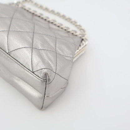 Chanel Fishmouth Chain Shoulder Bag Silver Vintage 3 Rd