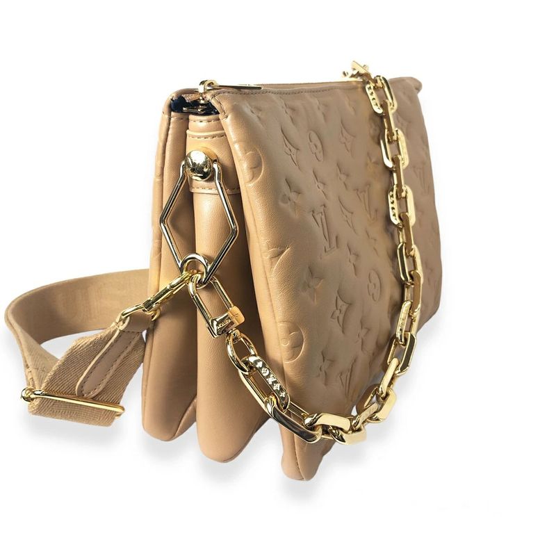 Louis Vuitton Cousin PM Shoulder Bag Lambskin Camel