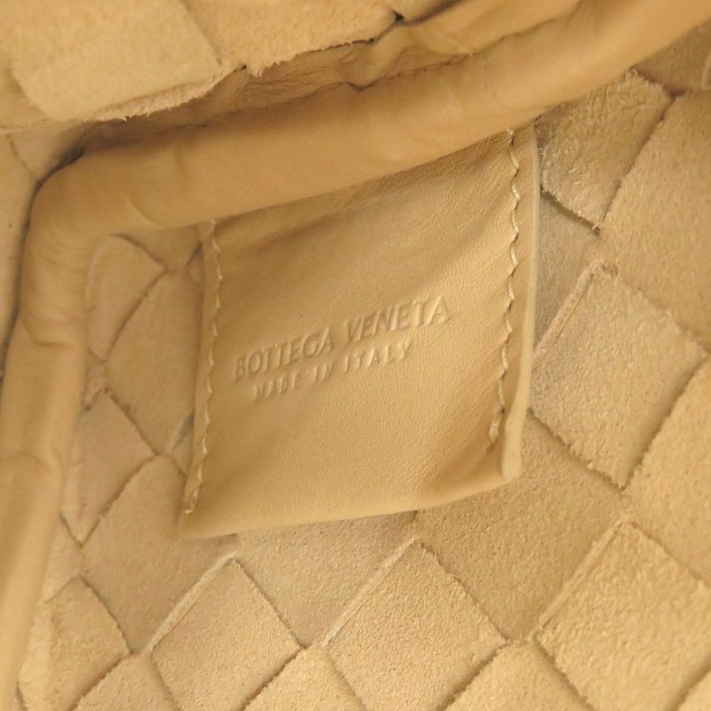Bottega Veneta Intrecciato Leather Beige Shoulder Bag 1343 Bottega Veneta
