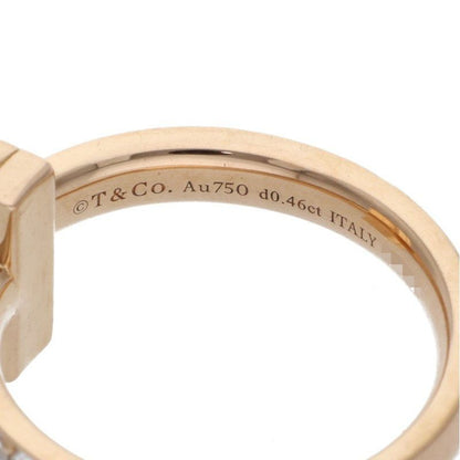 Tiffany & Co T One Narrow 18K Pink Gold Diamond Ring Men's Size 13