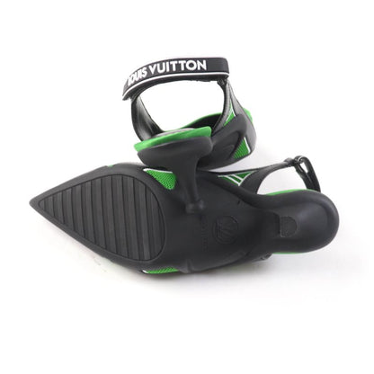 Louis Vuitton Arkwright Line Pointed Toe Back Strap Pumps With Rubber LV Logo