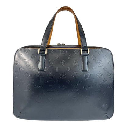 Louis Vuitton Monogram Matte Malden Navy Leather M55132 Business Bag Tote Bag