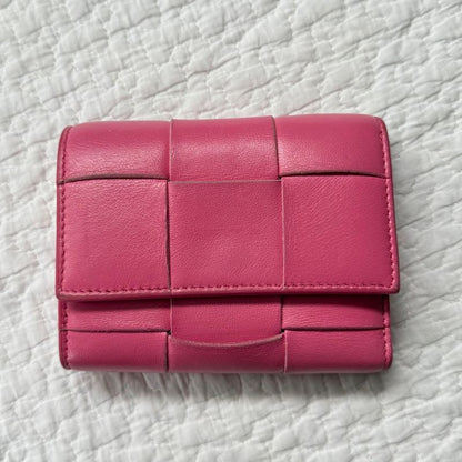 Bottega Veneta Trifold Wallet Cassette Intrecciato Ladies Leather Compact