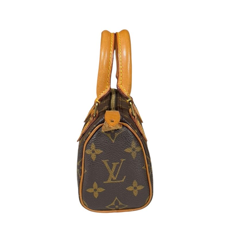 Louis Vuitton Mini Speedy Monogram Shoulder Bag Monogram Canvas M4154 Brown