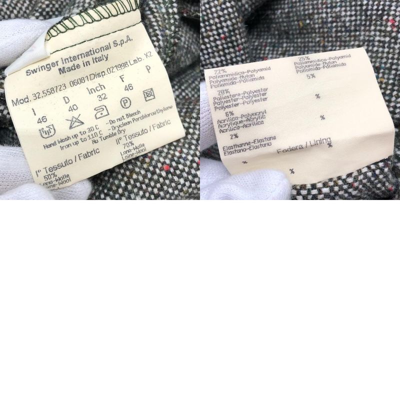 Fendi Dress W Pockets Zip Up Tweed Gray