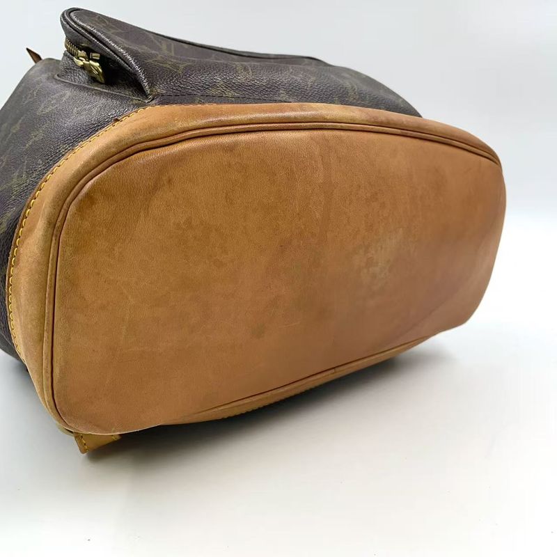 Louis Vuitton Montsourisgm Monogram Leather × PVC Brown Backpack Gold M51135