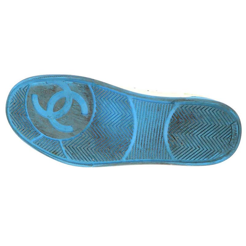 Chanel Logo Patch Low Cut Sneakers G35934 White 37