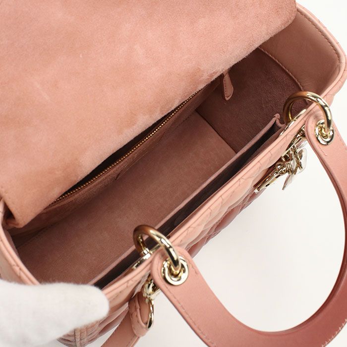 DIOR Medium Lady Dior Handbag Lambskin Ladies