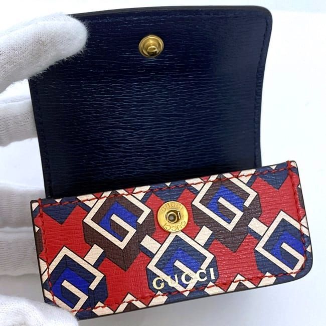 Gucci Air Pods Case Red Purple Geometric Excellent Condition