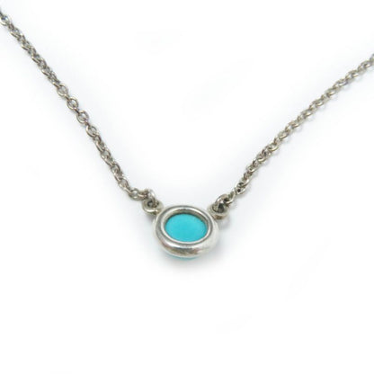 Tiffany & Co Colored By-the-yard Necklace Ag925 Turquoise Blue