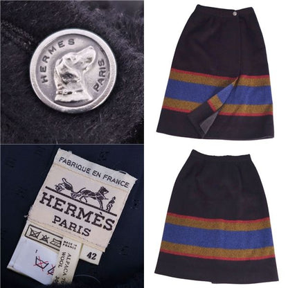 Vintage Hermes Skirt Wrap Skirt Alpaca