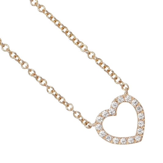 Tiffany & Co Metro Heart 18K Pink Gold And Diamonds Ladies 2g Necklace
