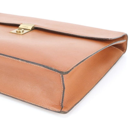 Loewe Anagram Leather Business Bag Document Bag Briefcase Tote Commuter Brown