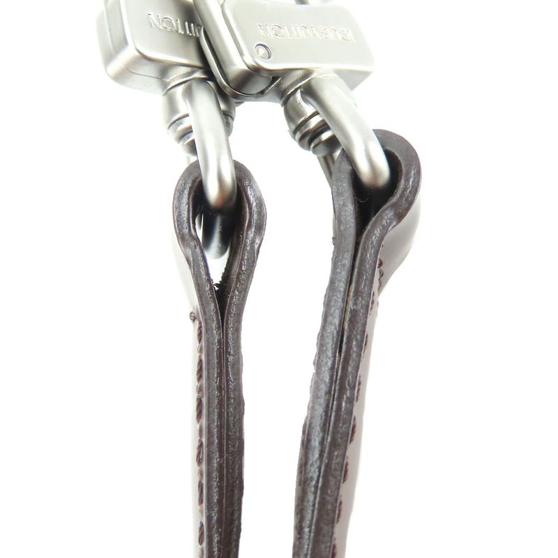 Louis Vuitton Shoulder Strap Leather Brown Adjustable Matte Silver Hardware