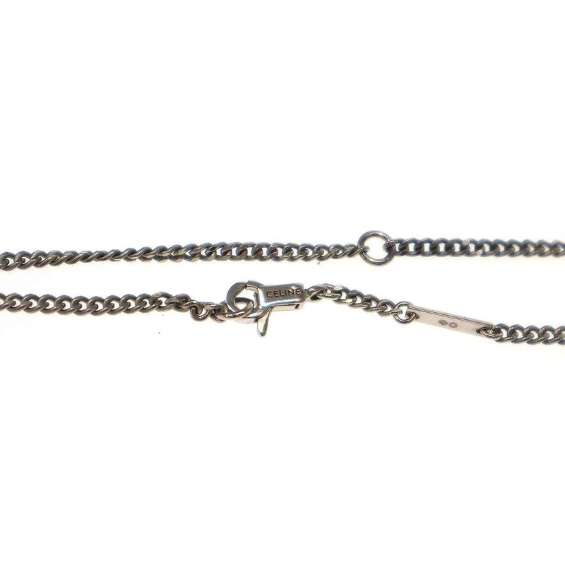 Celine 22ss Circle Cross Long Necklace Silver