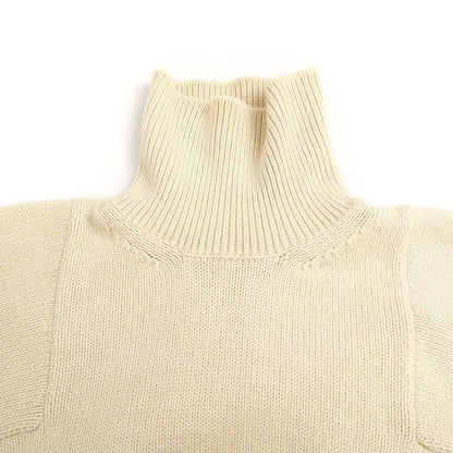 Celine by Phoebe Philo High Neck Cashmere Chunky Knit Sweater 2 3ds4 7720 Ivory