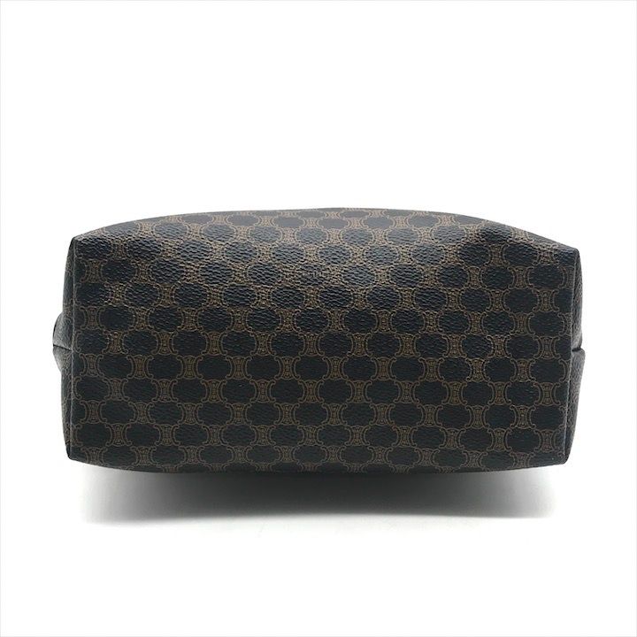 Celine Black Macadam Triomphe Leather Second Pouch Case Brown