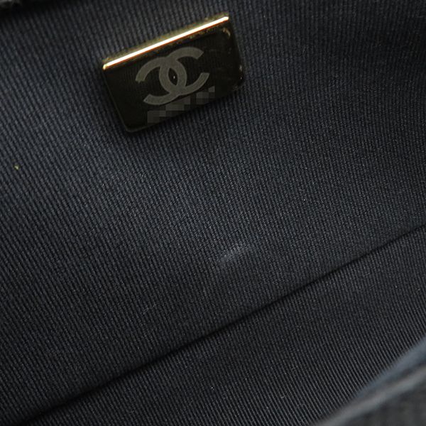 Chanel Shoulder Bag Boy Chanel Mini Chain Shoulder Caviar Skin Black Gold