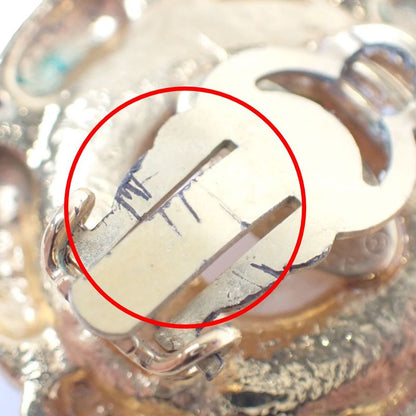 Chanel Rubber None With Blisters Large 93P Earrings Chanel Gold