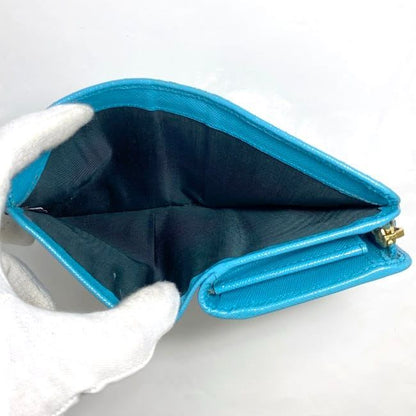 Prada Bifold Wallet Light Blue Saffiano