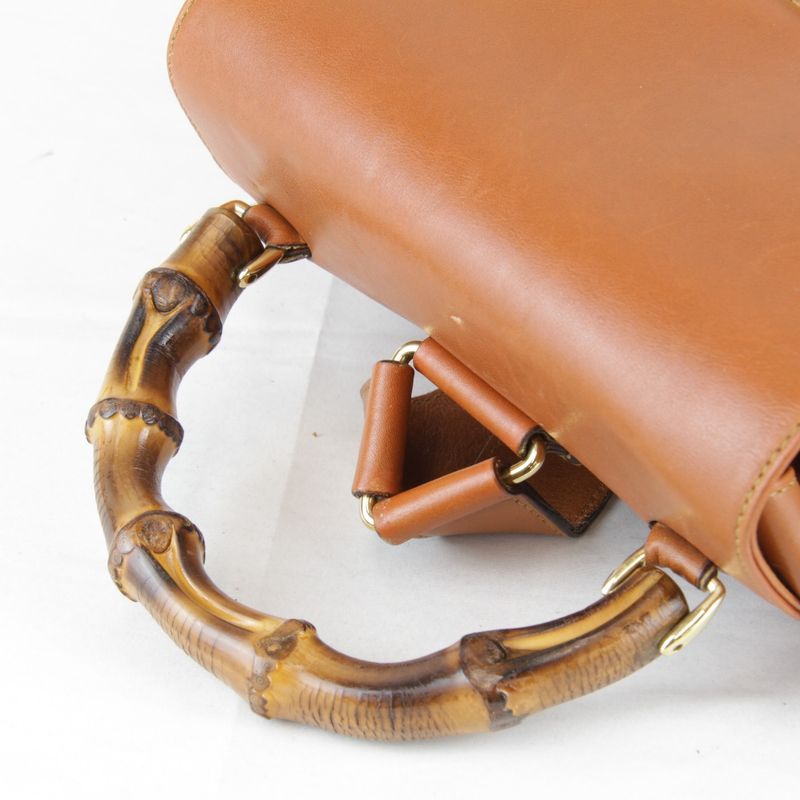 Gucci 003 58 0016 Bamboo Backpack/daypack Leather Women