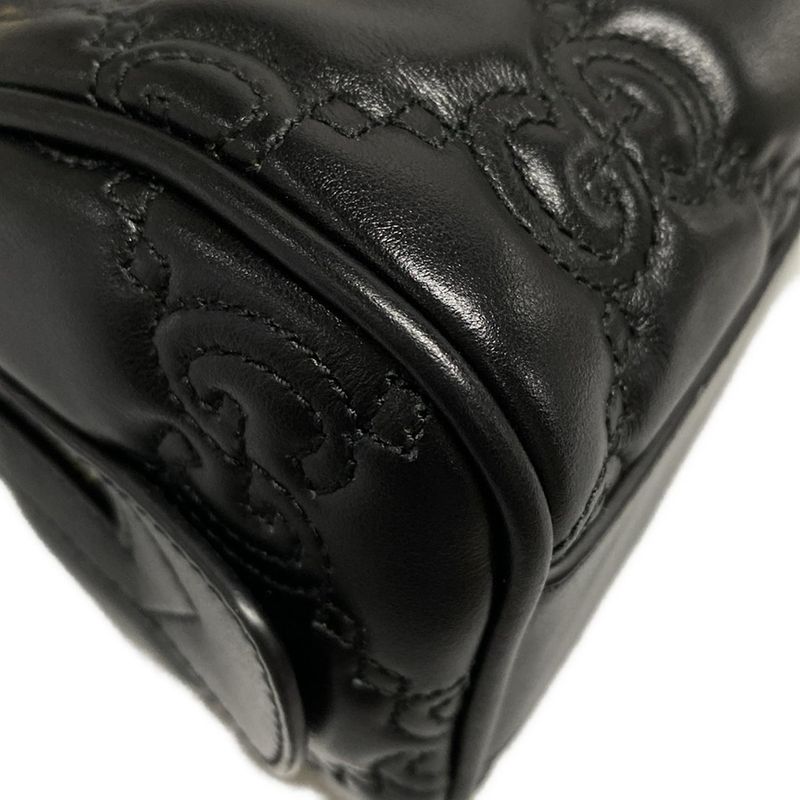 Gucci Ggmatelasse 702251 Black Chain Shoulder/mini Bag Leather