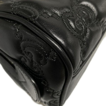 Gucci Ggmatelasse 702251 Black Chain Shoulder/mini Bag Leather