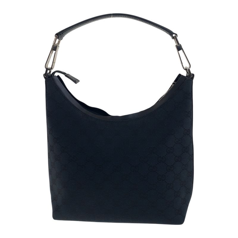Gucci Black Silver Hardware GG Canvas 000 0602 Shoulder Bag Shoulder Women