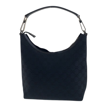 Gucci Black Silver Hardware GG Canvas 000 0602 Shoulder Bag Shoulder Women
