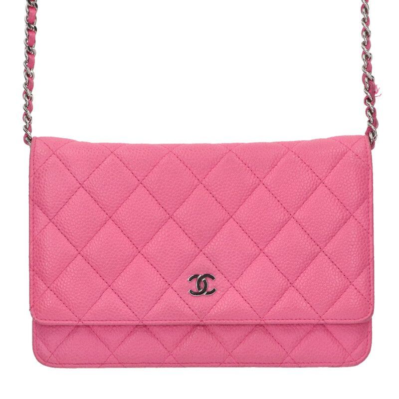 Chanel Matelasse Caviar Skin Chain Wallet Women