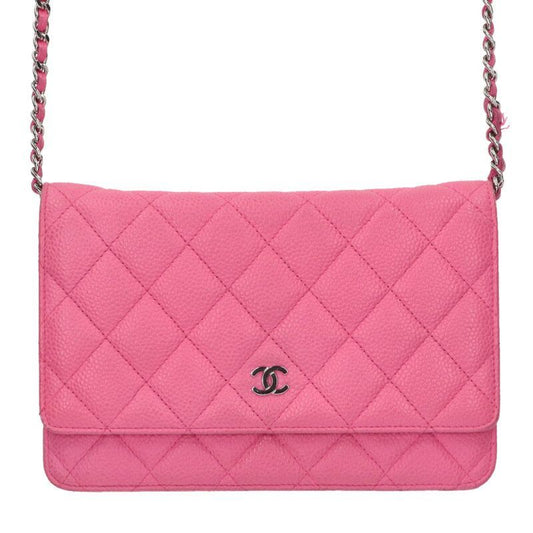 Chanel Matelasse Caviar Skin Chain Wallet Women