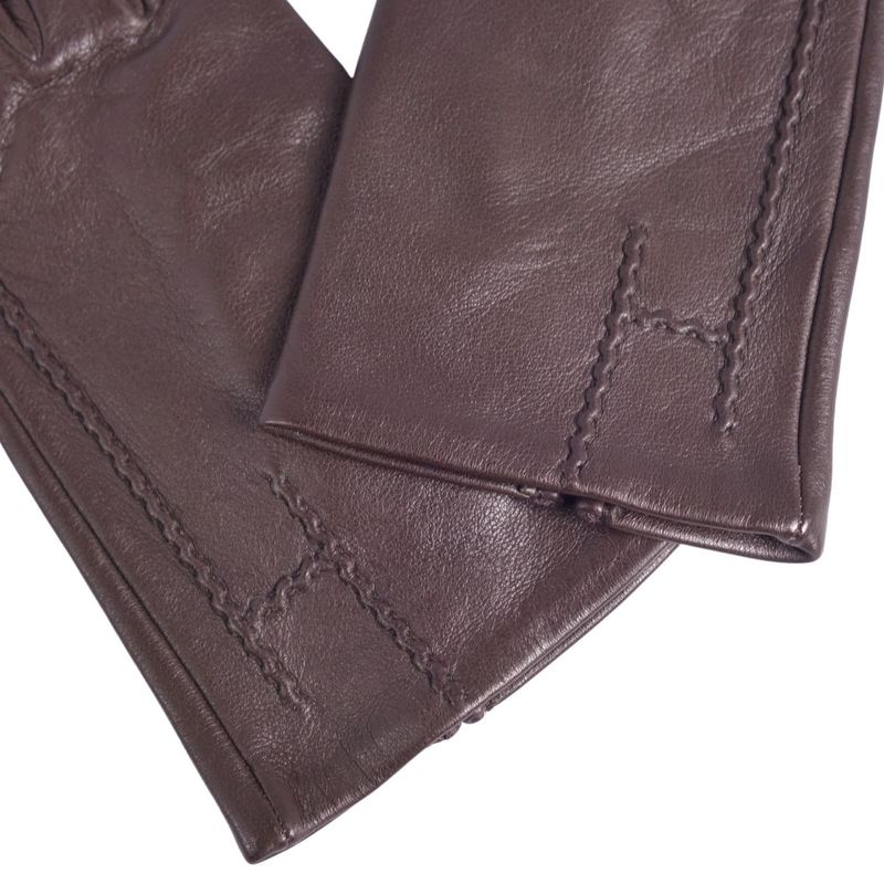 Hermes Gloves Lamb Leather H Logo Women
