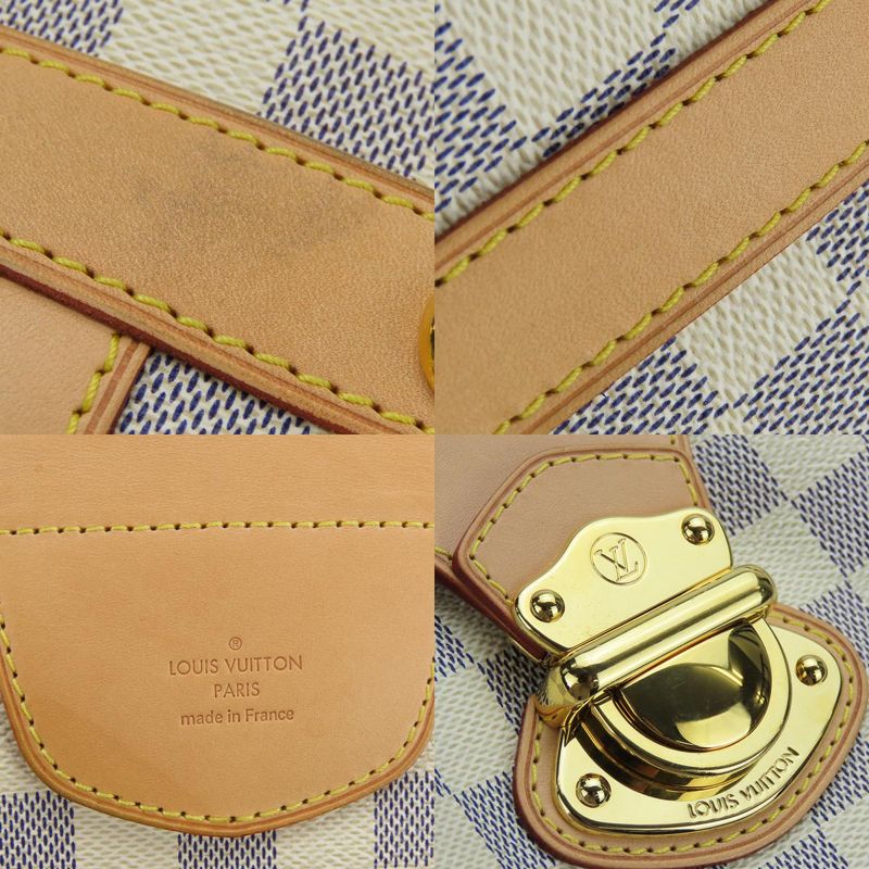 Louis Vuitton Tote Bag Stresa PM N42220 Damier Azure Nubuck White Gold Hardware