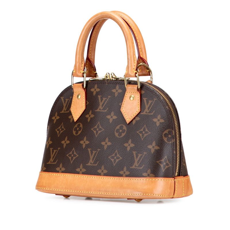 Louis Vuitton Monogram Alma BB Handbag Shoulder Bag 2WAY M46990 Brown PVC