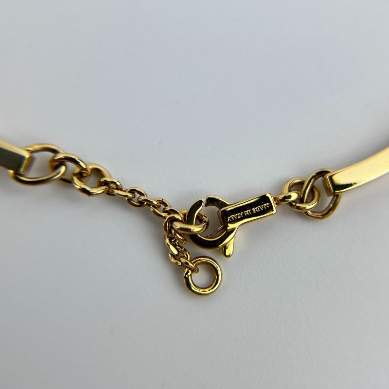 Celine Logo Triomphe Accessory Bracelet Bangle Gold Vintage Women's